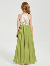 Lace Top Long Chiffon Bridesmaid Dresses Clover