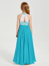 Lace Top Long Chiffon Bridesmaid Dresses Jade