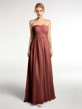 Sweetheart Neck Maxi Chiffon Dresses Terracotta