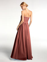 Sweetheart Neck Maxi Chiffon Dresses Terracotta