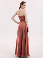 Strapless Maxi Dresses with Sweetheart Terracotta