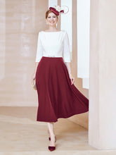 Dazzling in Rhinestone: Scoop Neck Dresses Burgundy