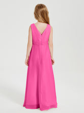 Boho Long Chiffon Bridesmaid Gown Azalea