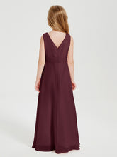 Boho Long Chiffon Bridesmaid Gown Cabernet