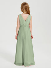 Boho Long Chiffon Bridesmaid Gown Dusty Sage