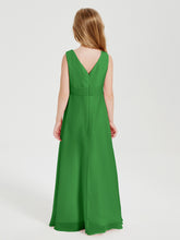 Boho Long Chiffon Bridesmaid Gown Green