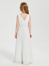 Boho Long Chiffon Bridesmaid Gown Ivory