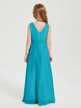 Boho Long Chiffon Bridesmaid Gown Jade