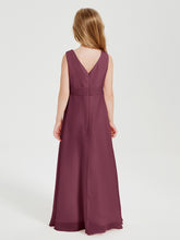 Boho Long Chiffon Bridesmaid Gown Mulberry