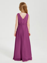 Boho Long Chiffon Bridesmaid Gown Orchid