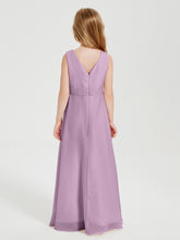 Boho Long Chiffon Bridesmaid Gown Wisteria