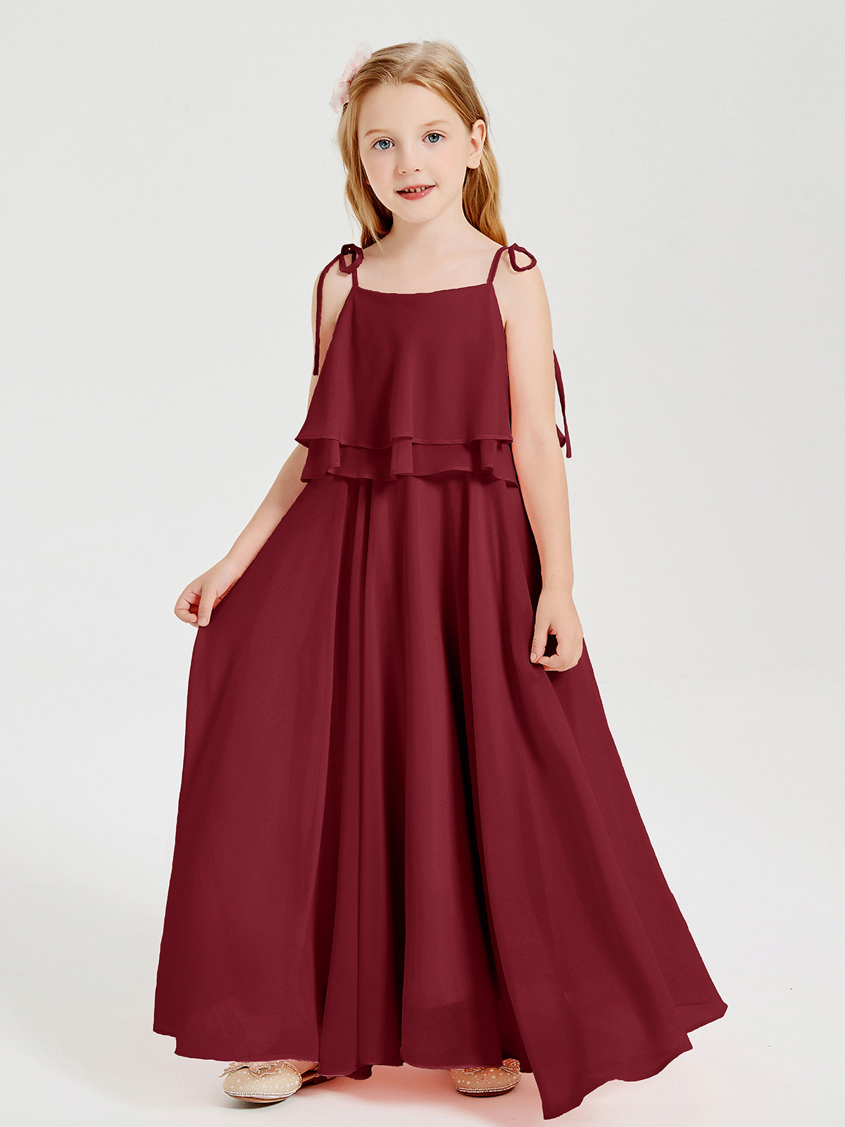 Azazie Bridesmaid Wine Colored Junior Bridesmaid Dresses Square Pleated A-line Chiffon Junior Bridesmaid Dress Cinnamon Azazie Bridesmaid Wine Colored Junior Bridesmaid Dresses Square Pleated A-line Chiffon Junior Bridesmaid Dress Cinnamon