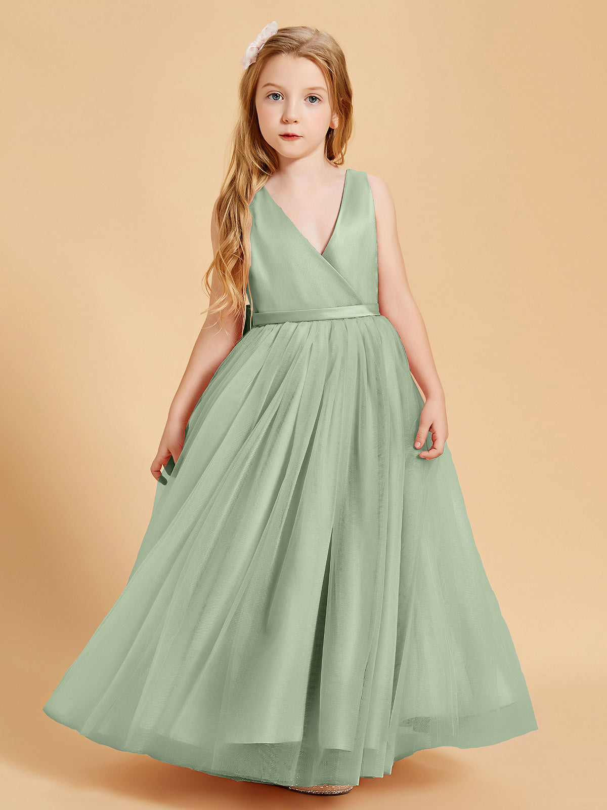 Tulle Junior Bridesmaid Dresses Satin Top BABARONI – BABARONI UK