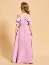 Off-the-Shoulder Bridesmaid Gown for Juniors Candy Pink