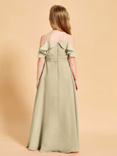 Off-the-Shoulder Bridesmaid Gown for Juniors Champagne