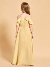 Off-the-Shoulder Bridesmaid Gown for Juniors Gold