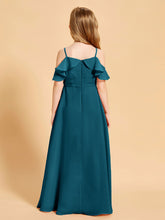 Off-the-Shoulder Bridesmaid Gown for Juniors Ink Blue