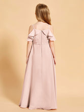 Off-the-Shoulder Bridesmaid Gown for Juniors Pearl Pink
