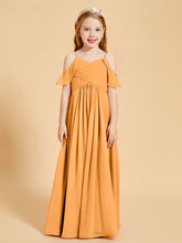 Off-the-Shoulder Bridesmaid Gown for Juniors Tangerine
