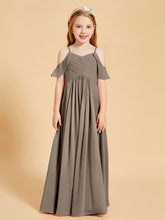 Off-the-Shoulder Bridesmaid Gown for Juniors Taupe