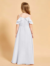 Off-the-Shoulder Bridesmaid Gown for Juniors White
