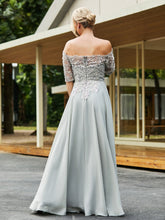 Stunning Flower Lace Sequin Appliqued Dress Silver