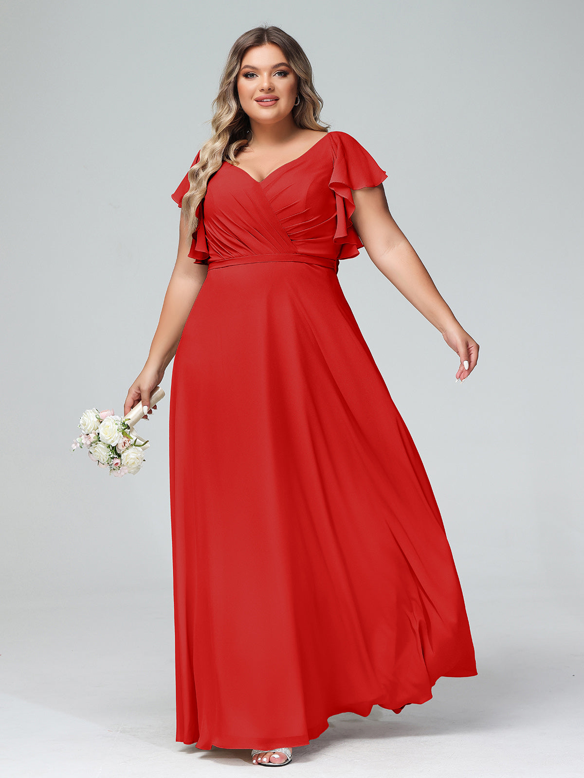 Plus size red maxi dress on sale