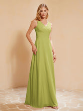 Empire Sleeveless Bridesmaid Gown with Bowknot Clover