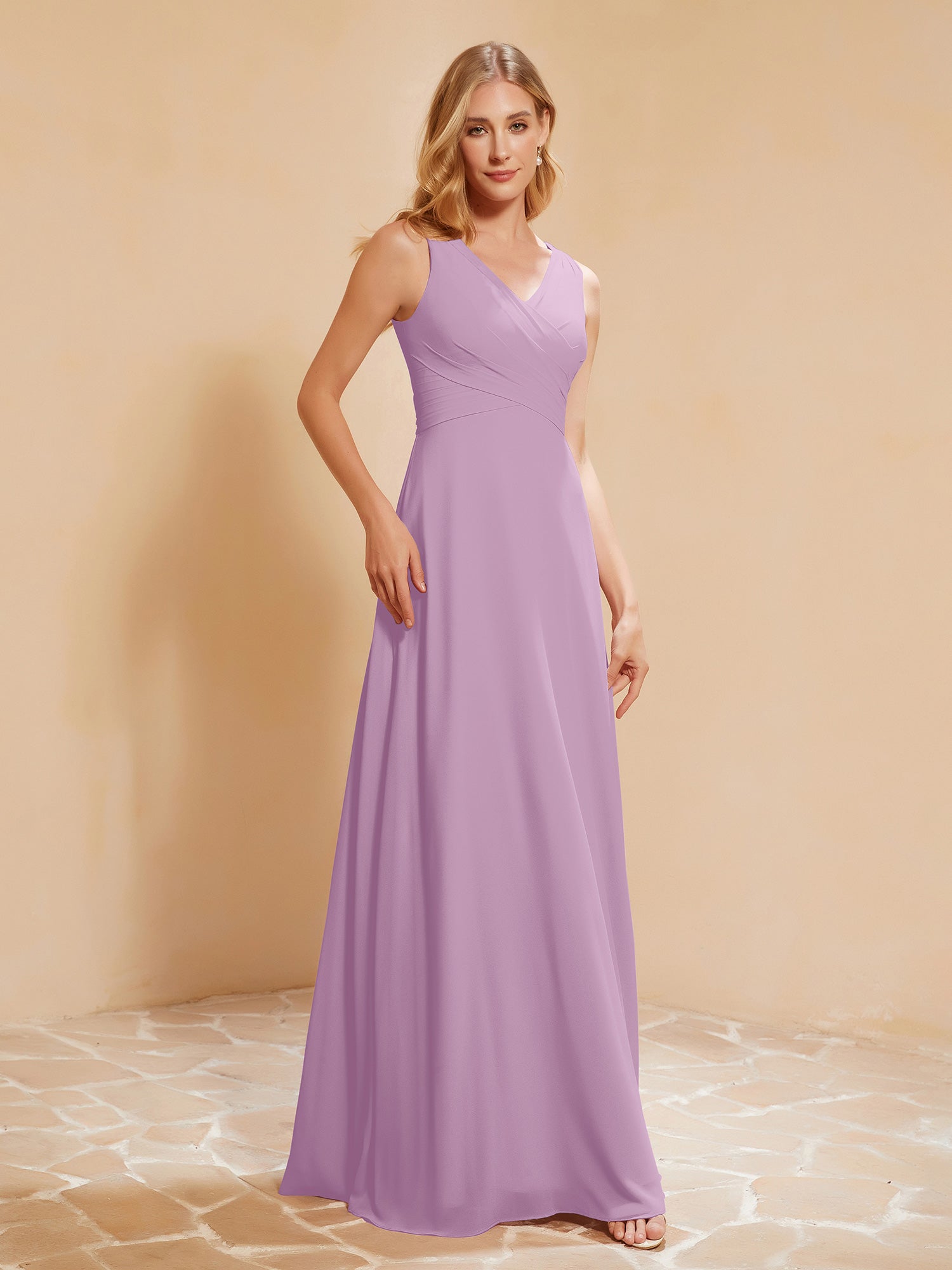 One Shoulder CASCADE SKIRT Chiffon Gowns Wisteria Plus Size main image 1