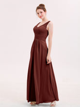 Full Length Chiffon Bridesmaid Dresses Terracotta