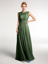 Chiffon FAUX-WRAP Dresses with Bow Olive Green