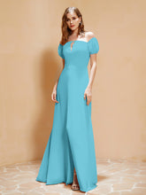 Half Sleeves Long Gown with Slit Pool