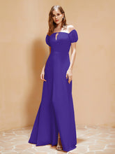 Half Sleeves Long Gown with Slit Regency