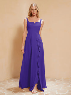 Sleeveless Bridesmaid Gown with Ruffles Regency