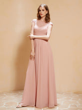 Lace Applique Top Long Bridesmaid Gown Dusty Rose Plus Size
