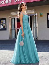 A-line Square Floor length Tulle Prom Dresses Jade