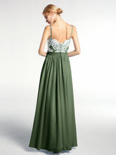 Ivory Lace Spaghetti Strap Front Slit Dress Olive Green