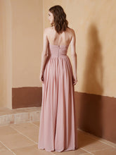 Strapless Chiffon Full Length Dresses Dusty Rose