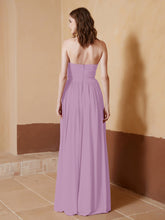 Strapless Chiffon Full Length Dresses Wisteria