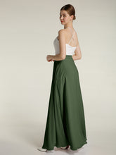 Ivory Lace Top Chiffon Buttom Dress Olive Green