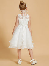 Elegant Sleeveless Scoop Neck Lace Flower Girl Dress