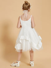Charming Square Neckline Satin Flower Girl Dresses