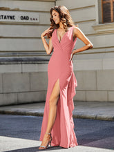 Trumpet/Mermaid Sweep Train Jersey Prom Dresses Flamingo