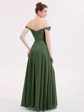Lace Top Chiffon BUTTON Long Dresses Olive Green