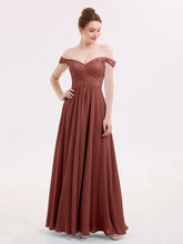 Lace Top Chiffon BUTTON Long Dresses Terracotta