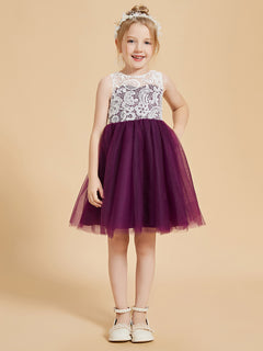 Charming Lace and Tulle Sleeveless Flower Girl Dresses