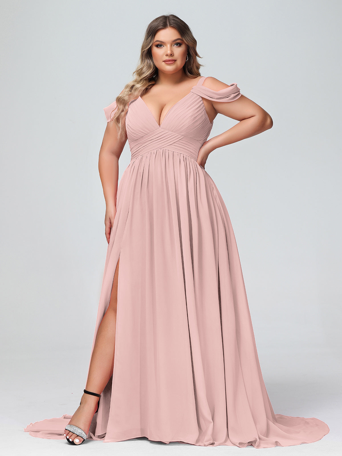 Rose pink outlet plus size dresses