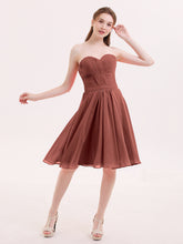 Strapless Sweetheart Neck Short Dresses Terracotta