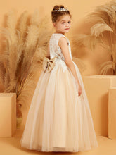 Cute Illusion Neckline Lace Tulle Ball Gown
