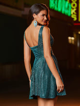 Sleeveless Pleated Short Dress with Pockets Ink Blue